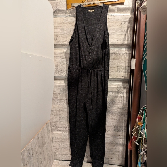 Madewell Pants - Madewell Black Sleeveless Jumpsuit Size Large